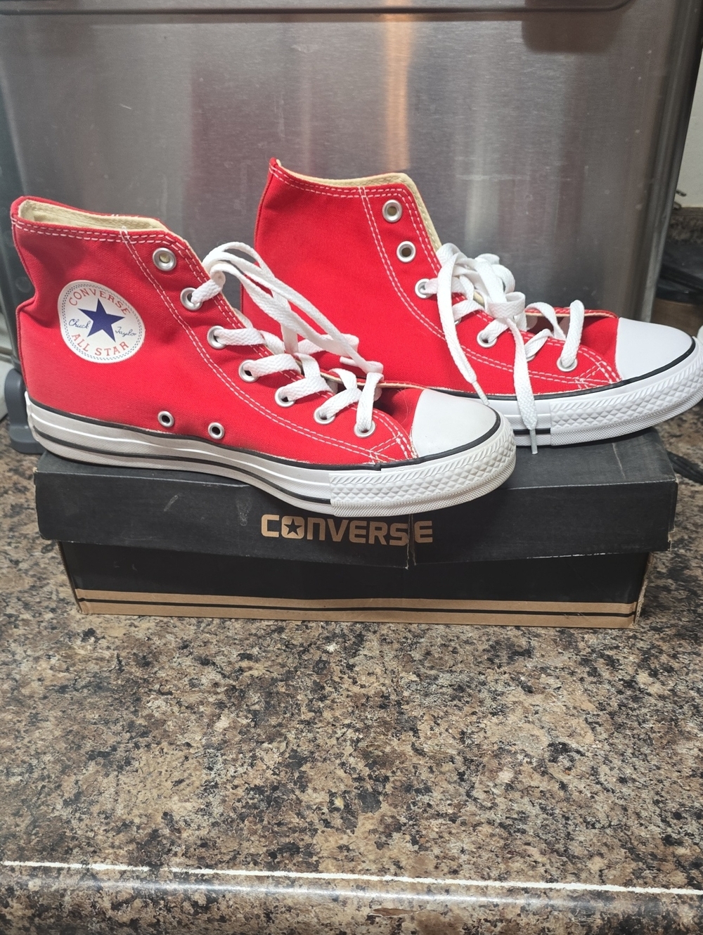 Converse  Red High Top Sneakers